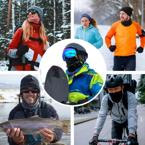 Vista 7 de LUOLIIL VOE 4 Pack Winter Neck Warmer, Neck Gaiter Ski for Men & Women
