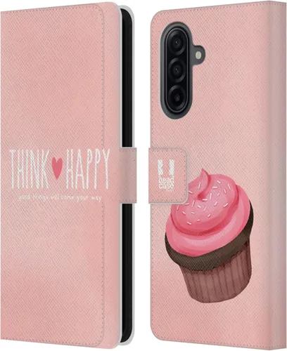 Vista 204 de Head Case Designs Assortment Cupcakes Happiness Leather Wallet Case Compatible with Samsung Galaxy A07 4G Surtido