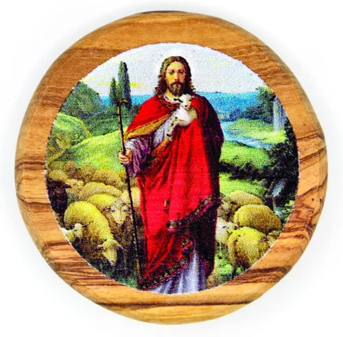Vista 14 de Arcángel San Miguel, icono católico imán para nevera, madera de olivo, religiosa inspiradora religiosa, imanes de fe de Israel, hogar, cocina