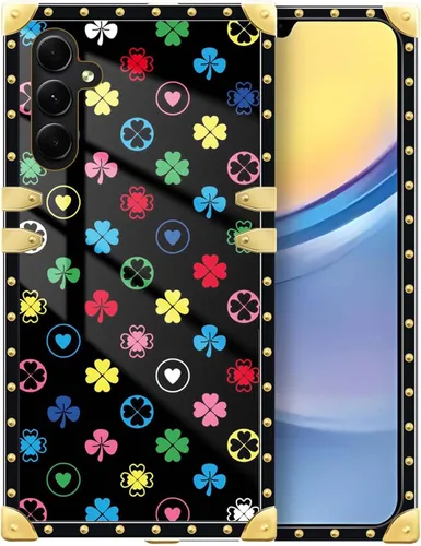 Vista 53 de Funda compatible con Samsung Galaxy A03S 4G, TPU suave de lujo y parte trasera de policarbonato duro para niñas y mujeres, funda protectora a prueba