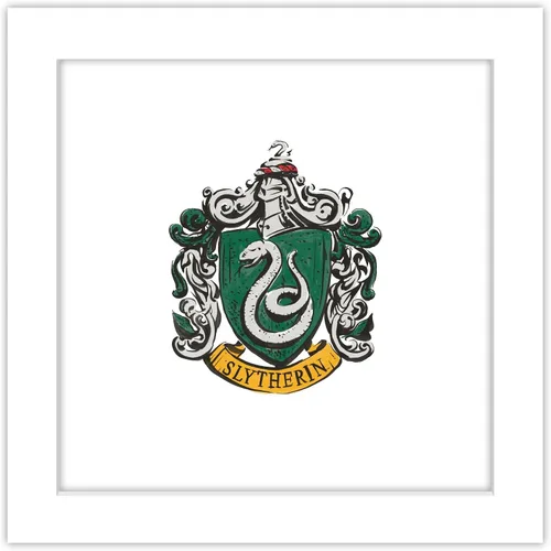Vista 11 de Trends International Gallery Pops Harry Potter - Póster de pared de Slytherin Crest Scroll de 12 x 12 pulgadas, versión enmarcada en negro