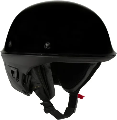 Vista 7 de Milwaukee Helmets MPH9831DOT Rascal - Casco de motocicleta 2 en 1 de cara abierta 3/4, negro brillante, para hombres y mujeres, talla S