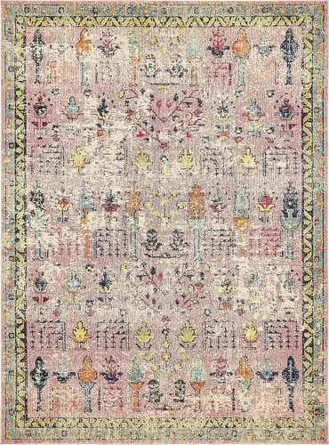 Vista 12 de Unique Loom Colección Monterey - Alfombra de área Adobe (2' x 3' 1" Rectángulo Azul/Beige)