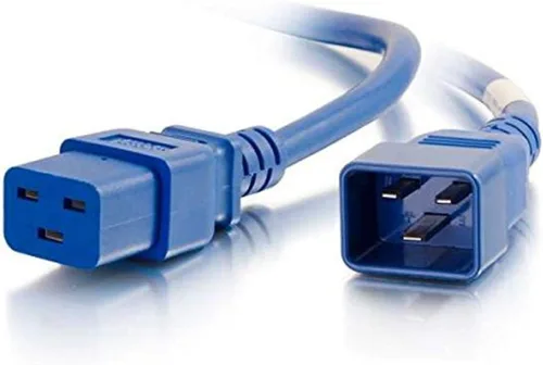 Vista 71 de Cable de alimentación C2G, cable de extensión corto, cable de extensión de alimentación, cable de alimentación de bloqueo, 10A, 250V, negro, 1 pie