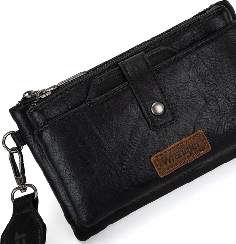 Vista 5 de Wrangler - Cartera delgada y minimalista de cuero para hombre y mujer