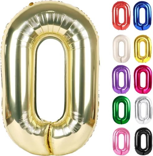 Vista 140 de Globo negro del número 0 de 40 pulgadas – globo número 0, decoraciones