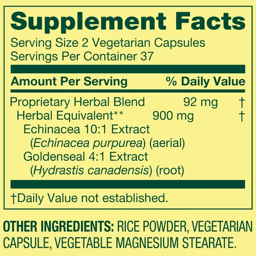 Vista 4 de SCHMIDT EMPIRE Spring Valley - Suplemento dietético de mezcla de sello de oro de equinácea, 900 mg, 75 cápsulas vegetarianas + 1 protector