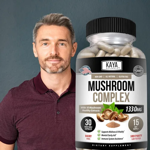 Vista 9 de Kaya Naturals Complejo de hongos premium potente, cápsulas complejas de hongos de 1995 mg por porción, ayuda a la claridad mental que apoya