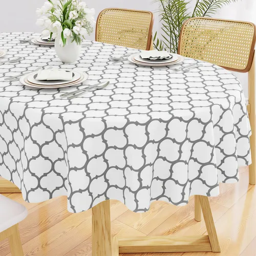 Vista 29 de Smiry - Mantel cuadrado de vinilo impermeable con respaldo de franela para mesas cuadradas, manteles de plástico lavables a prueba de derrames