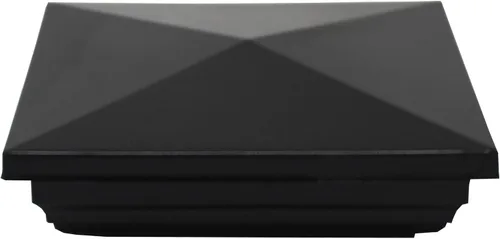 Vista 10 de Tapones de plástico negro de 5 pulgadas para valla de vinilo estilo clásico de Nueva Inglaterra, tapa de poste de 5 x 5 pulgadas para postes
