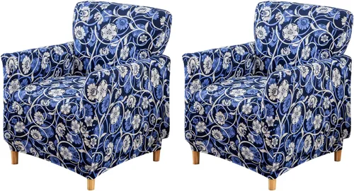 Vista 31 de FUANGUI Funda para Sillón de Banquete con Brazos Fundas para Sillas Elásticas Funda para Sillón Club Funda Suave para Sillón Sofá Cubiertas