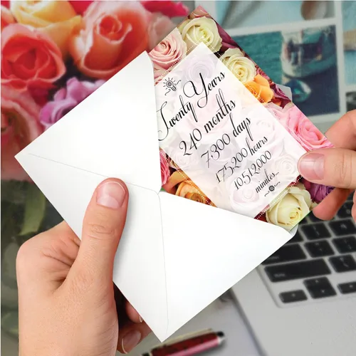 Vista 6 de NobleWorks Tarjeta de felicitación de 20º aniversario (compañero de trabajo) con sobre de 5 x 7 pulgadas para hombres, mujeres (1 tarjeta) 20 años