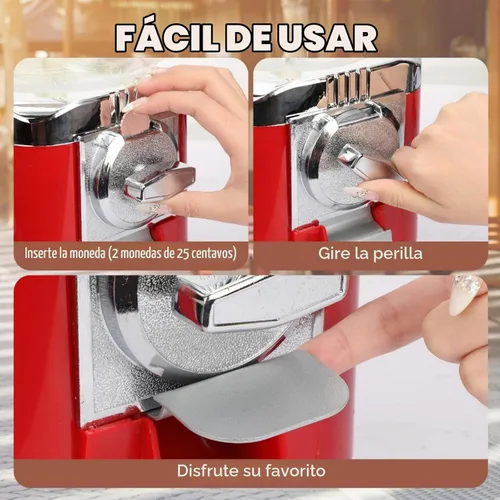 Vista 3 de Simgoing Máquina expendedora con soporte de metal, máquinas expendedoras de cápsulas de monedas comerciales, máquina de chicles de centavo