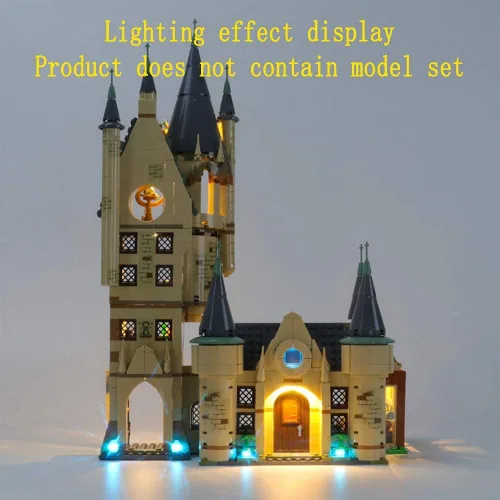 Vista 3 de GEAMENT Kit de luz LED para torre de astronomía de Hogwarts - Compatible con el modelo de bloques de construcción Lego 75969