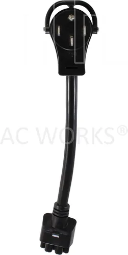 Vista 6 de AC WORKS Adaptador de carga EV para uso Tesla (14-50P 4-Prong Gen2 Pigtail-32Amp)