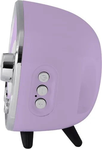 Vista 6 de Crosley CR3039A-LN Rondo Retro Altavoz Portátil Recargable Bluetooth, Lavanda