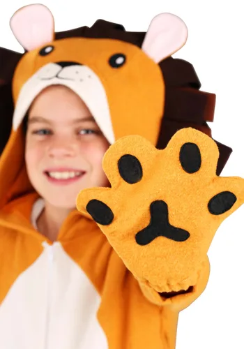 Vista 4 de Disfraz de León Peludo para Niños Multicolor