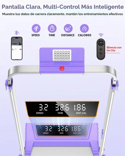 Vista 5 de Walking Pad Treadmill with 12% Incline & Adjustable Height, 4 in 1 Walking Pad with Handle Bar, 3.5HP Foldable Under Desk Treadmill, Portable
