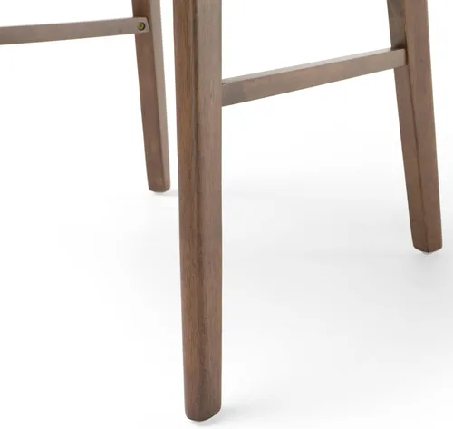 Vista 7 de Christopher Knight Home Lucious - Sillas de comedor con acabado de tela y nogal, juego de 2 piezas, color beige claro
