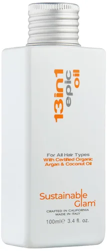Vista 6 de Aceite para el cabello épico 13 en 1 con aceite de argán y aceite de coco, para todo tipo de cabello, vegano, sin sulfatos, sin parabenos