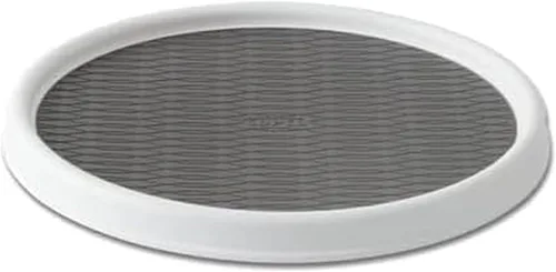 Vista 10 de Copco Plato Giratorio Antideslizante Lazy Susan para Despensa, 18 Pulgadas, Carbón/Gris Claro