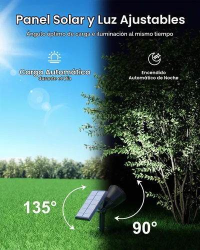 Vista 7 de Proyector de puesta de sol con energía solar al aire libre, impermeable, LED, acento para paisaje, iluminación de elevación para árboles, bandera