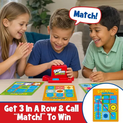 Vista 5 de Bingo Sight Word Game for Kids Sight Words Flash Cards Learn to Read Pre-K