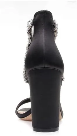 Vista 8 de Jewel Badgley Mischka Thamar Crystal Strappy Block Heel