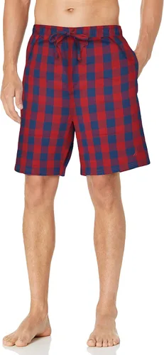 Vista 11 de Nautica - Pijama corto para dormir de hombre, 100% algodón, tejido suave, cintura elástica Azul