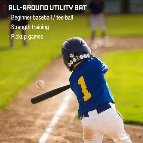 Vista 4 de Aluminum Baseball Bat, 28 Inch 13 Oz, Black Ultra-Lightweight Fungo Bat for Strength training, 2" Barrel