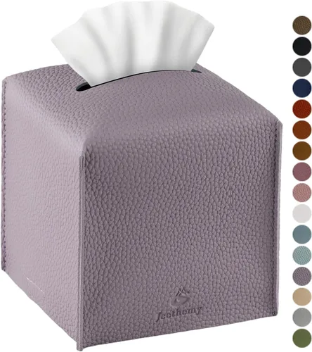 Vista 9 de Funda para Caja de Pañuelos, Jeethemy Porta Caja de Pañuelos Cuadrada de Cuero PU, Moderno Estuche de Pañuelos Organizador Dispensador de Papel