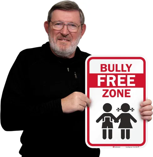 Vista 3 de SmartSign Letrero "Bully Free Zone" Aluminio reflectante de grado de alta intensidad 3M de 12 x 18 pulgadas