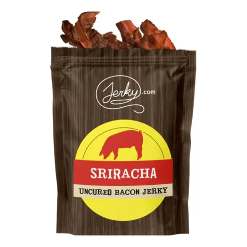 Vista 13 de Barbecue Bacon Jerky - Hecho con tocino real - mundialmente famoso, cecina de tocino en lotes pequeños - Bolsa de 1.75 onzas