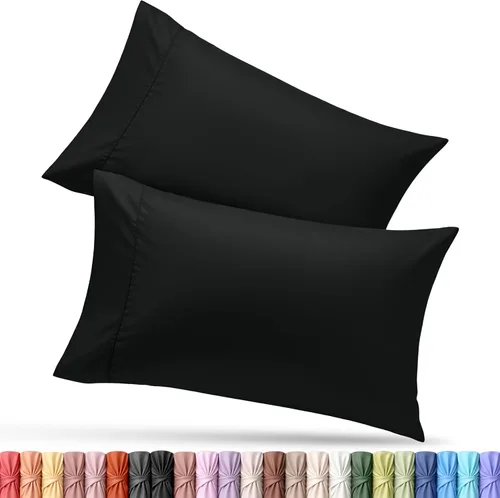 Vista 69 de Utopia Bedding - Juego de 2 fundas de almohada tamaño estándar, con cierre de sobre, tela de microfibra cepillada suave, resistentes al encogimiento