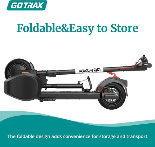 Vista 4 de Gotrax Asiento plegable para scooter, solo para APEX MAX, Fusion E-Scooter, ajustable, cómodo con absorción de golpes, soporta hasta 264 libras