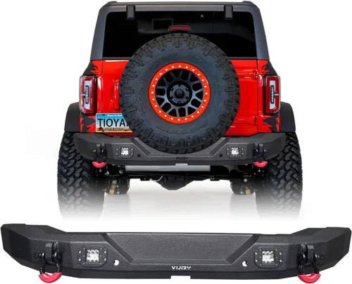 Vista 11 de Parachoques Trasero Bronco Textura Negro Compatible con Ford Bronco 2021 2022 2023 2024 2025 2026 (No es compatible con la versión Sport)