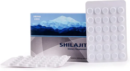 Vista 5 de Shilajit natural en tabletas, 2 paquetes de 60 tabletas (total 120 tabletas) etiqueta Golden Shilajit