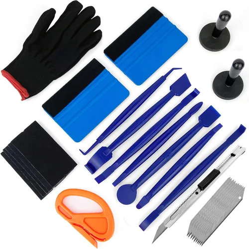 Vista 10 de Kit de envoltura de vinilo para coche con herramientas de aplicación de película de tinte de ventana, escobilla de recorte de borde de 9 mm