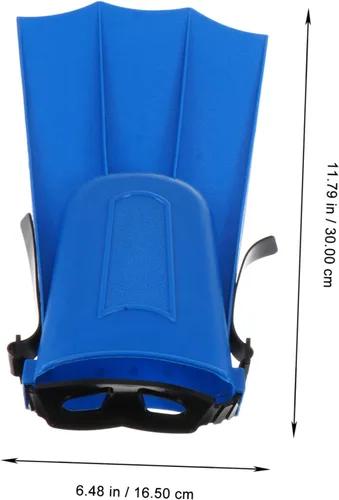 Vista 4 de Happyyami Aletas cortas y flexibles de natación para adultos, aletas de entrenamiento de goma ligeras para piscina y natación, fortalecen