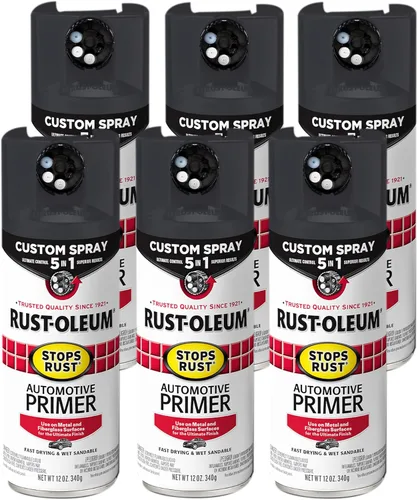 Vista 11 de Rust-Oleum 384757 Stops Rust Custom Spray de imprimación automotriz 5 en 1, 12 oz, gris oscuro mate