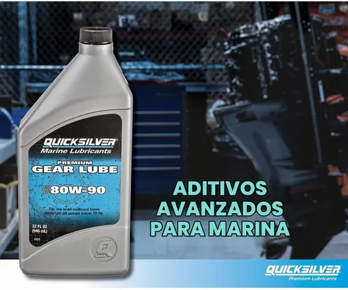 Vista 3 de Quicksilver de Mercury Marine Lubricante para marchas premium 80W-90, para motor marino, 32 onzas.