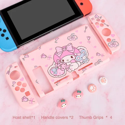 Vista 6 de DLseego Funda protectora para interruptor de conejo, funda de silicona suave acoplable, a prueba de golpes, resistente a los arañazos, con 4 tapas