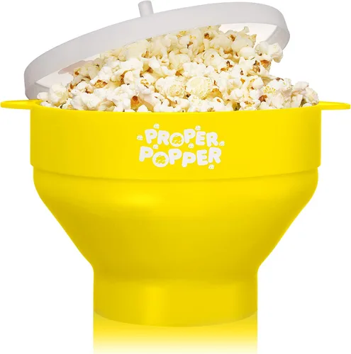 Vista 8 de The Original Proper Popper - Palomitas de maíz para microondas, máquina de palomitas de maíz, tazón plegable sin BPA y apto para lavavajillas
