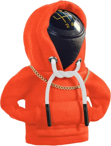 Vista 8 de Yajeea Sudadera con Capucha para Palanca de Cambios de Coche, Graciosa Sudadera Mini para Decoración de Coche, Cubierta Universal y Cálida para Pomo