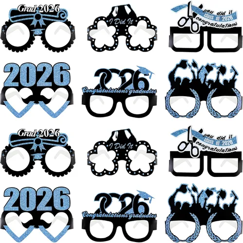 Vista 11 de 24 adornos para cupcakes de graduación 2026, selecciones de alimentos/aperitivos para fiesta de graduación, decoración de mini pasteles, adornos