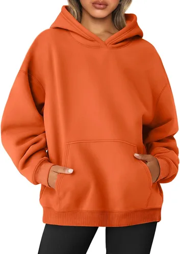 Vista 6 de AUTOMET Sudaderas de gran tamaño con capucha de forro polar para mujer, camisas de manga larga, sudaderas con bolsillo para otoño 2025