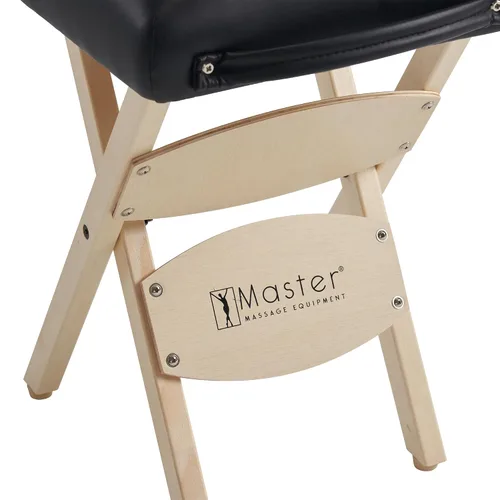 Vista 5 de Master Massage Tables - Taburete de masaje plegable de madera ligero, color negro