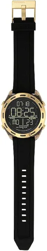 Vista 13 de Diesel Crusher Digital para hombre tamaño de caja de 1811in reloj de nailon dorado correa Oro Correa