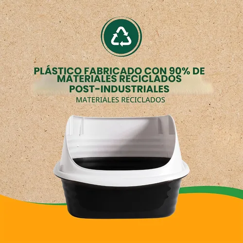 Vista 7 de Arm & Hammer - Caja de arena abierta para gatos con borde ondulado, con lados altos, bandeja de arena para gatos de alta cara, fabricada en Estados
