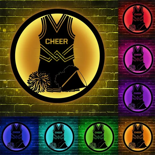 Vista 6 de Letrero de metal de béisbol personalizado con luz LED, nombre de camiseta de béisbol personalizable, número, decoración de pared, regalo para casco
